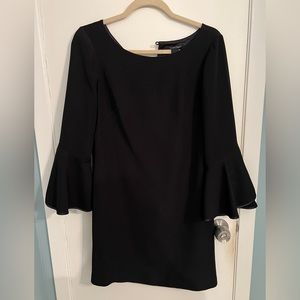 Black long sleeve cocktail dress